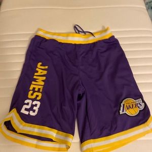 Lakers Lebron James Jersey Shorts
